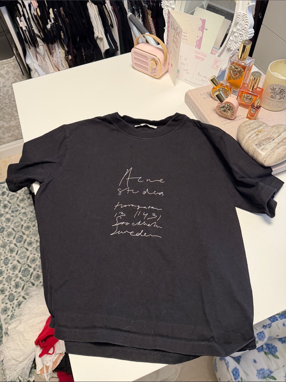 Acne studios black tee
